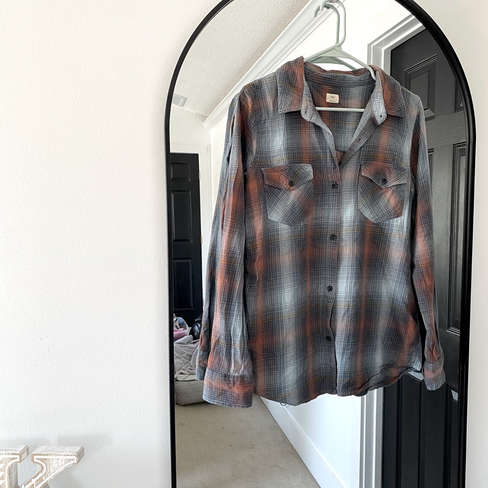 Plaid button shirt